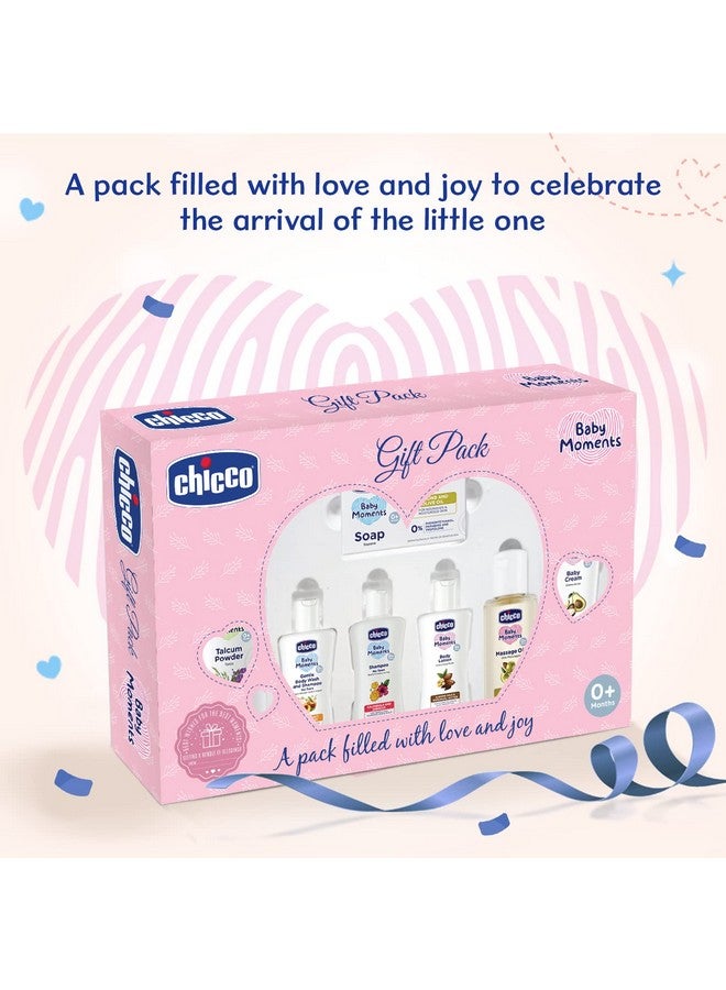 Chicco Baby Moments Baby Caring Gift Pack (Pink) With 7 Baby Skincare & Haircare Products | Baby Care Gift Set For Newborn Baby Shower, New Parents, And Birthdays | Phenoxyethanol Free - Image 3