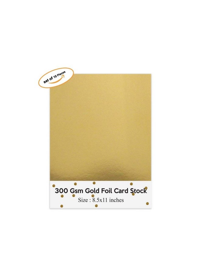 Boston Creative Company - Gold Foil Mirror Card Stock Reflective Mirrored Cardstock Gold Shimmer Heavy Weight Paper Board 8.5 X 11 Heavy Weight 300 Gsm Card Stock - Image 1