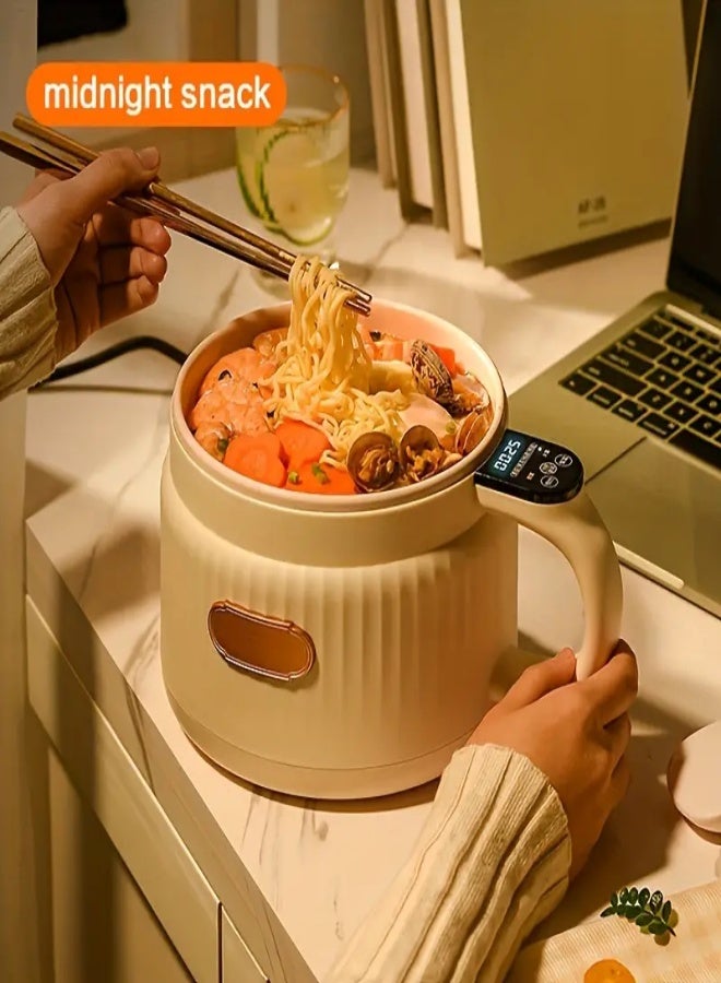 AROAQ 1.6L Mini Electric Rice Cooker – Multi-Function Cooker with 12-Hour Preset | Portable Stock Pot, Egg Boiler, Grain & Rice Cooker, Electric Frying Pan | Compact Kitchen Appliance for Home Use - Image 5