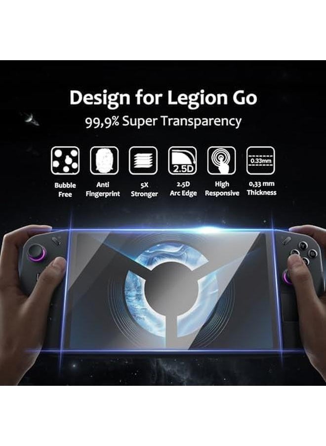 إيروريكس - عبوتان من واقي الشاشة الزجاجي المقوى فائق الدقة 9H لهاتف Lenovo Legion Go مقاس 8.8 بوصة مضاد للخدش ومضاد لبصمات الأصابع وخالٍ من الفقاعات - Image 1