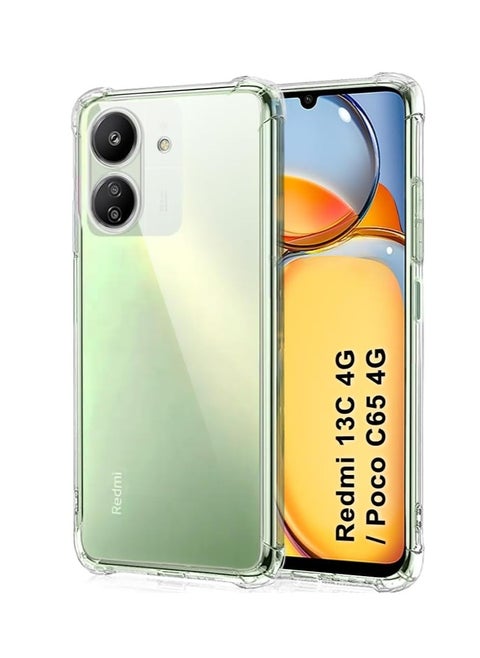 Redmi 13C 4G / Poco C65  Case TPU Cover Transparent Shockproof Bumper Protective Cover For Redmi 13C 4G / Poco C65 Clear