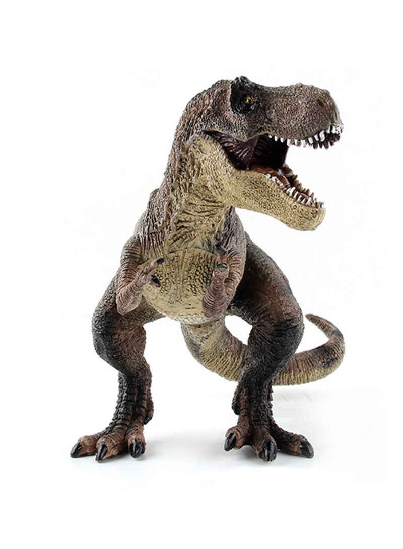 Jurassic Dinosaur Model Series Simulated Dinosaur Static Toy Model(Brown Tyrannosaurus) - Image 1
