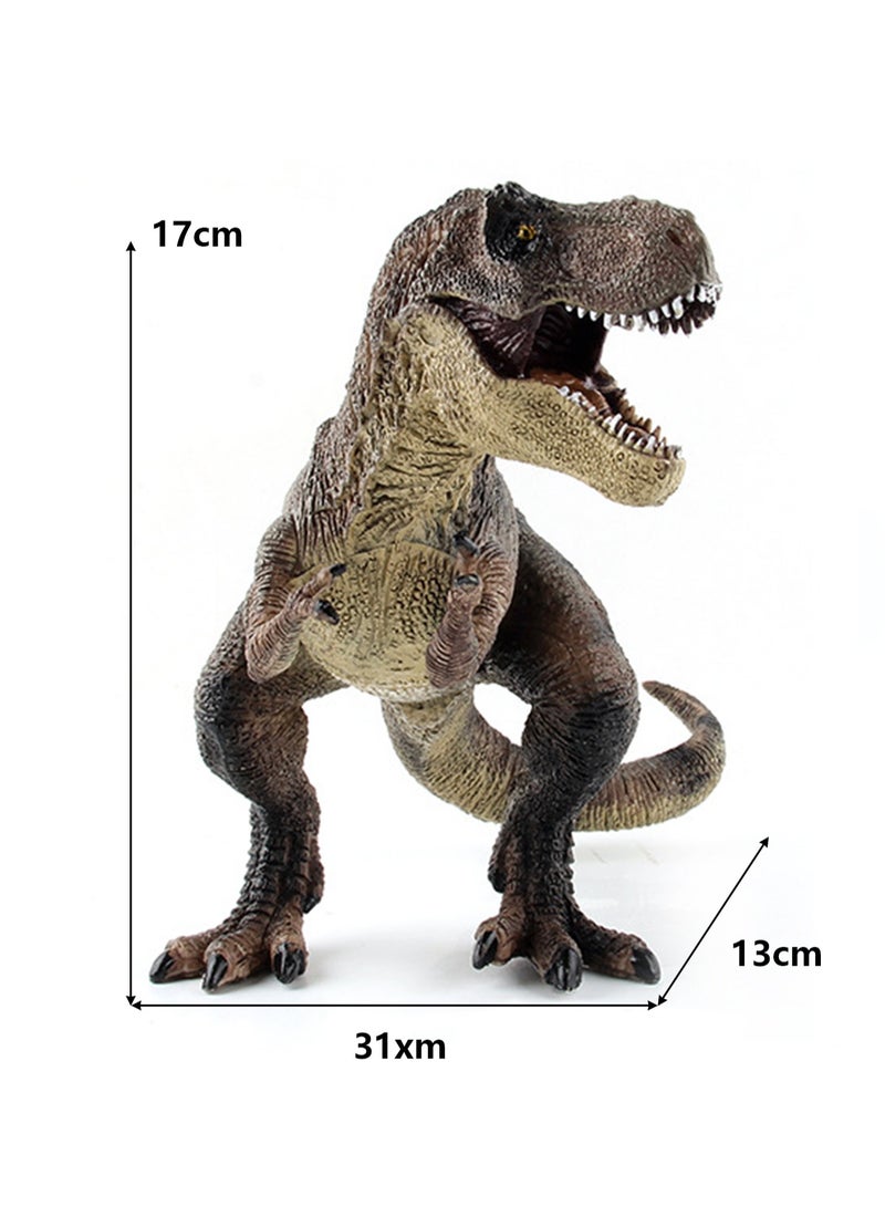 Jurassic Dinosaur Model Series Simulated Dinosaur Static Toy Model(Brown Tyrannosaurus) - Image 2