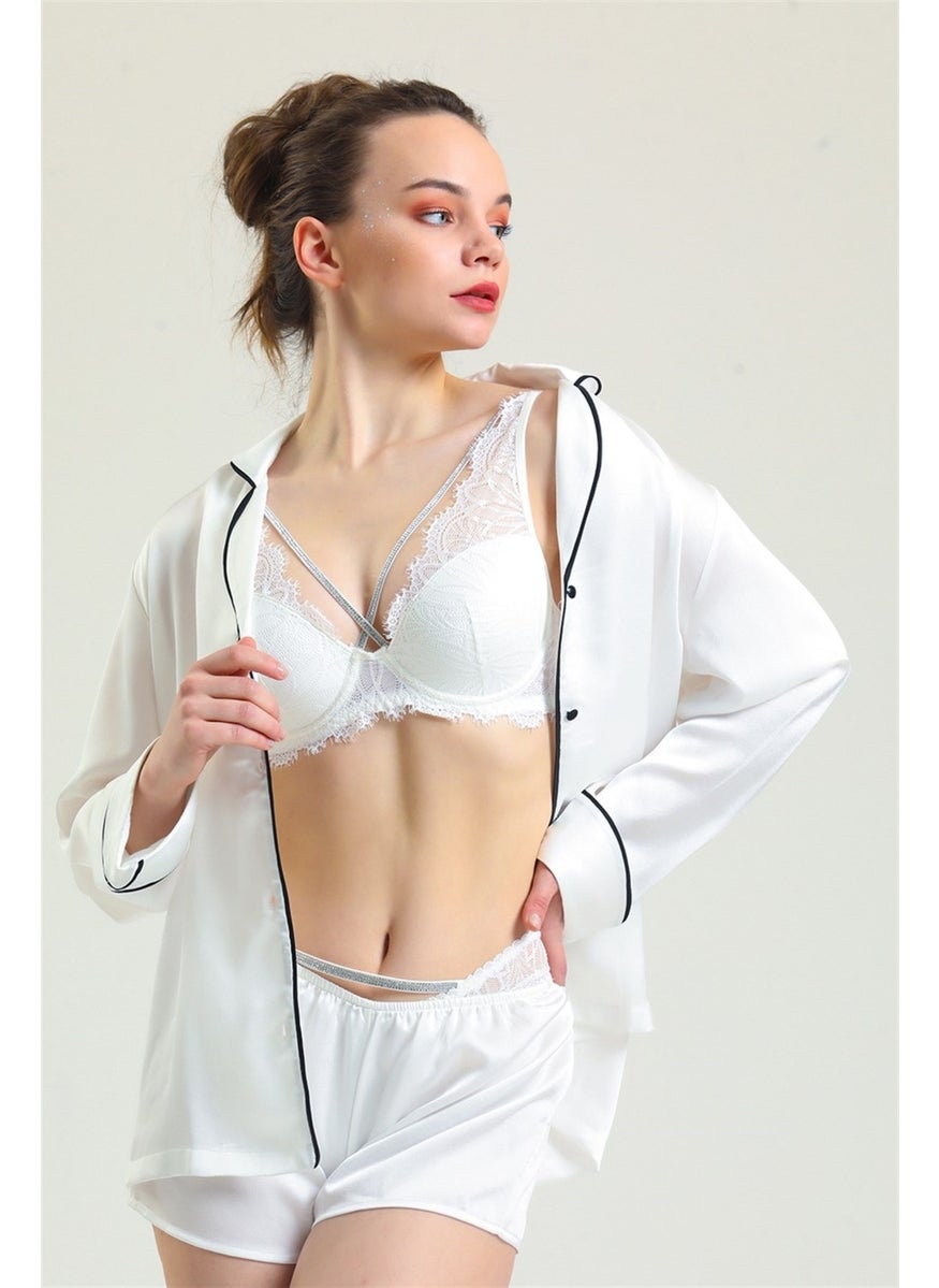Magic Form 4686 Women's Ecru Stone Lace Bra  - Image 1
