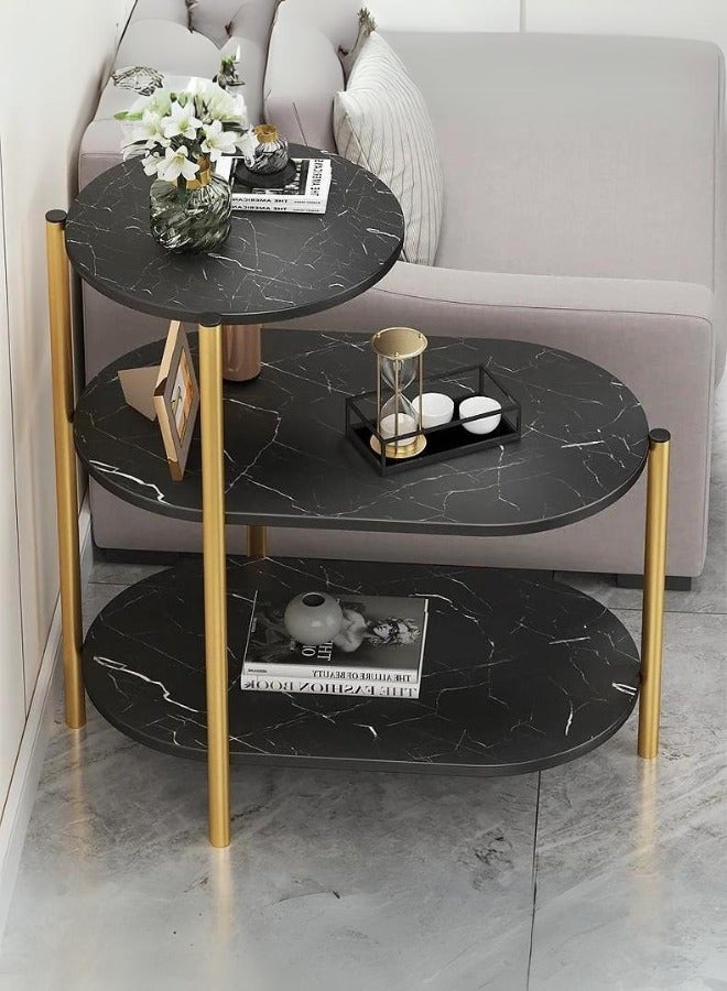 Generic Multi-layer home side table, black/gold  - Image 2