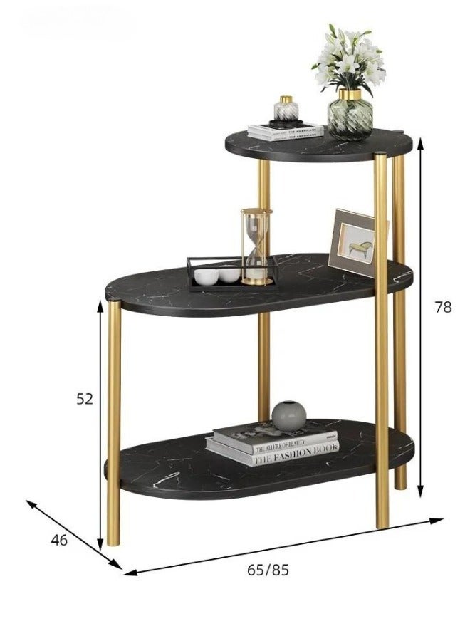 Generic Multi-layer home side table, black/gold  - Image 4