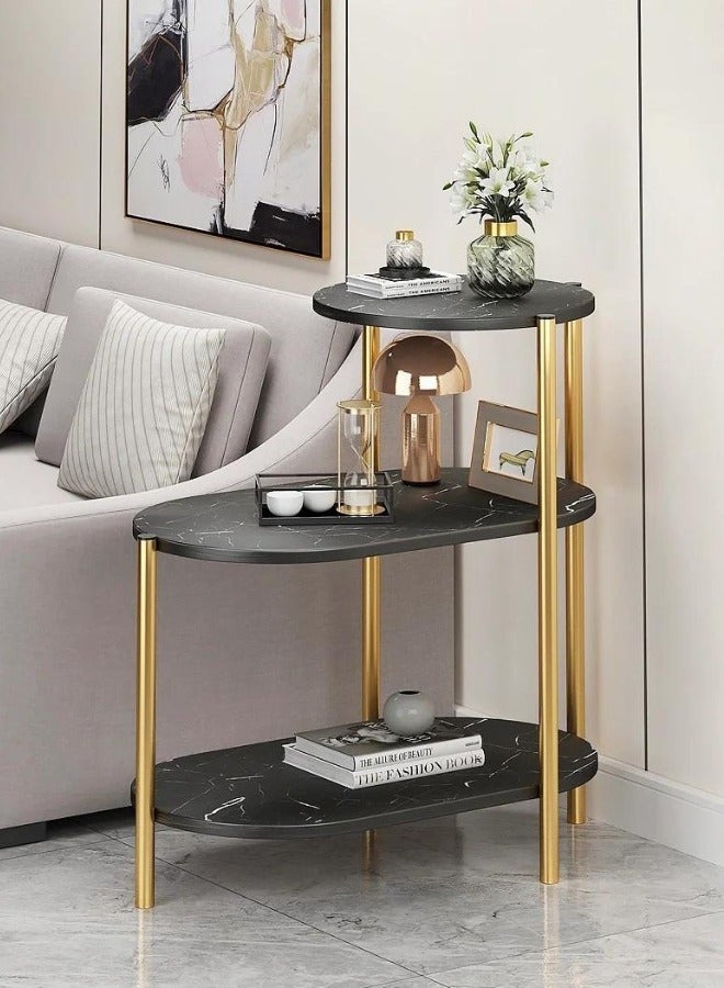 Generic Multi-layer home side table, black/gold  - Image 1