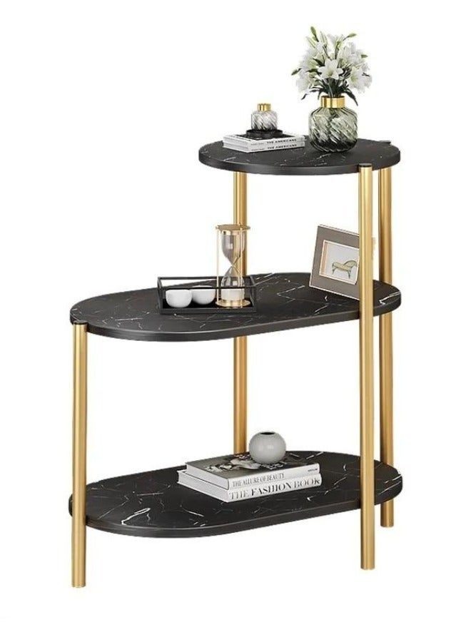 Generic Multi-layer home side table, black/gold  - Image 3