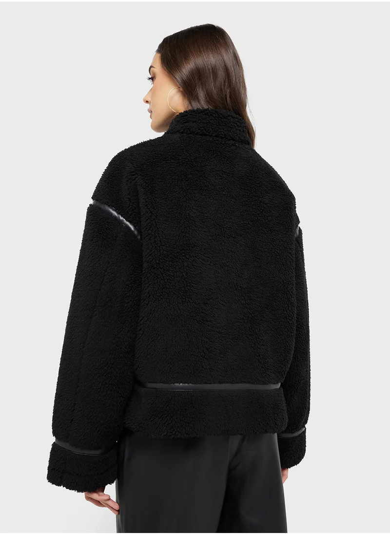 اونلي Fur Zip Through Jacket