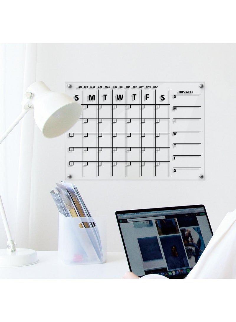Generic Acrylic Week Plan Memo Board Erasable Transparent Message Writing Board Reminder Hanging Display Board  - Image 2