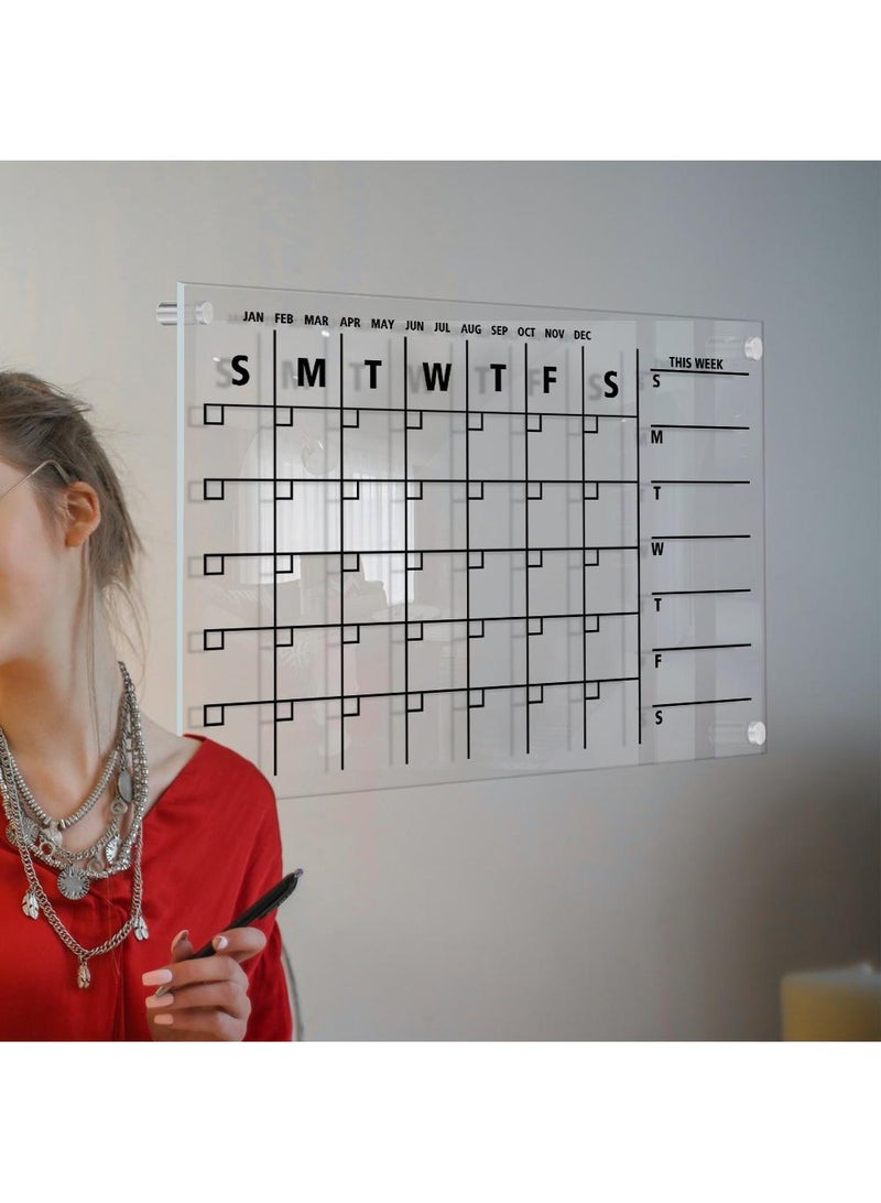 Generic Acrylic Week Plan Memo Board Erasable Transparent Message Writing Board Reminder Hanging Display Board  - Image 4
