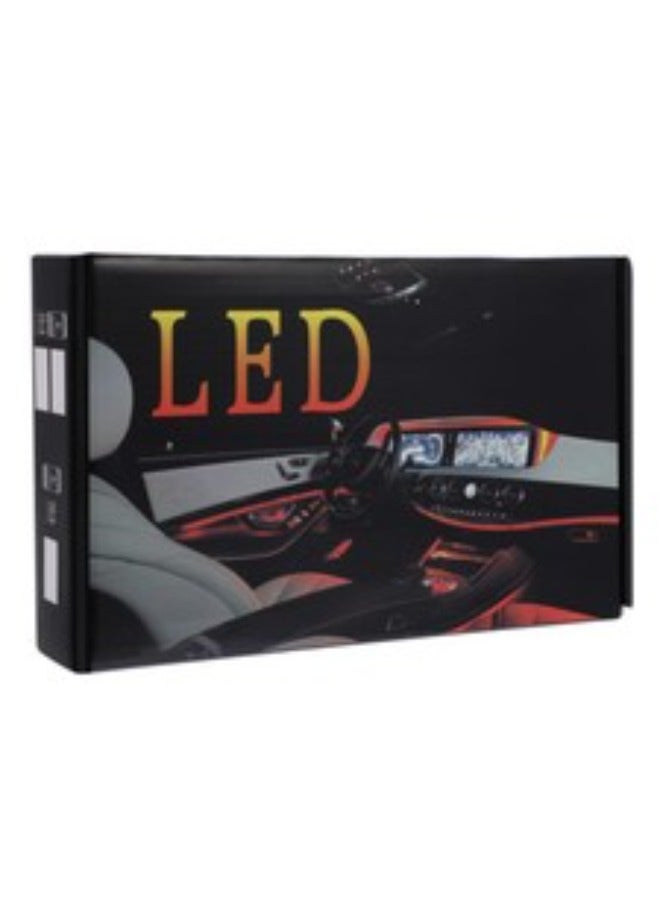 5 in 1 Car Interior Light Strip Multicolor 236 Inch Fiber Optic Wireless Bluetooth Control - Image 1