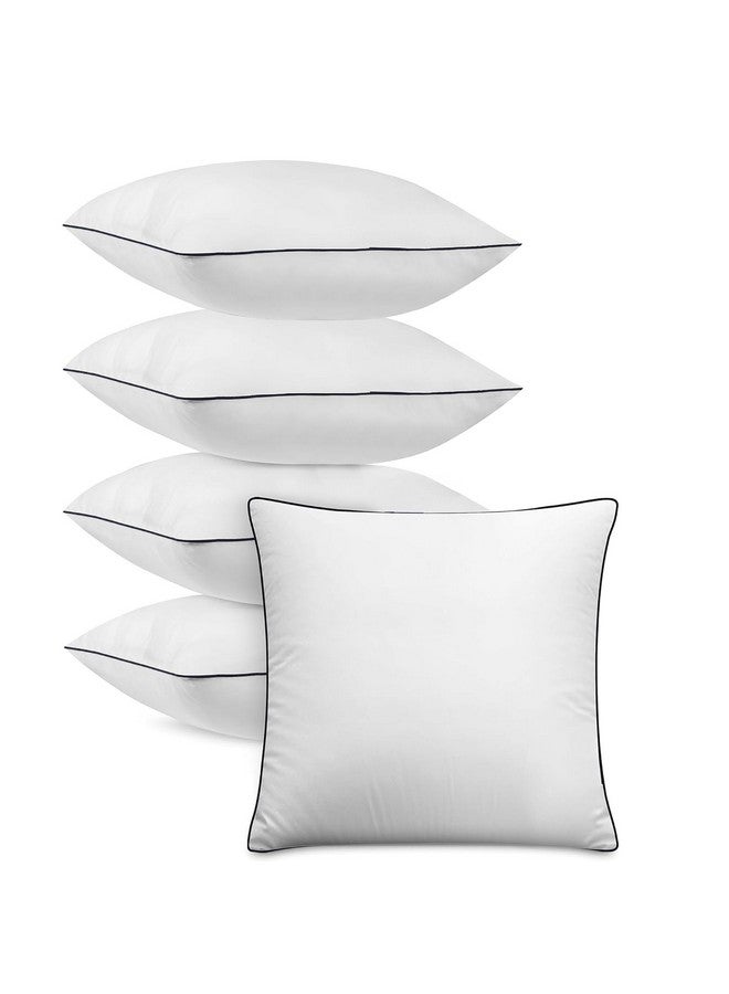 KAM'S LIEU KAM'S LIEU Soft Micro Fiber Cushions 24X24 INCH (Pack of 5) I Premium 100% Hollow Virgin Fiber Cushion for Sofa Color- (White) - Image 1