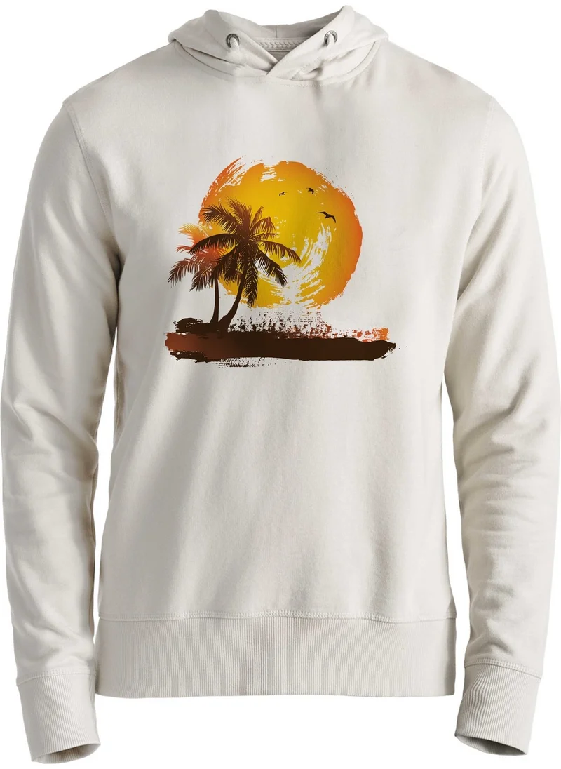 Alfa Tshirt Palm Printed Ecru Kids Sweatshirt