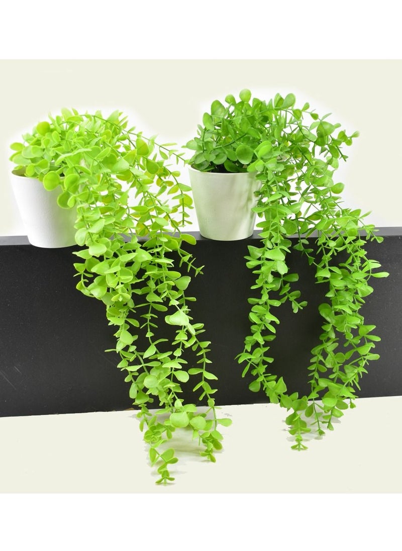 2-Piece Artificial Trailing Plant In White Pot