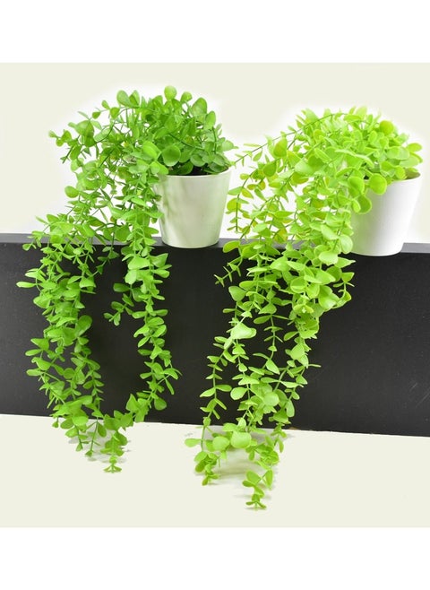 2-Piece Artificial Trailing Plant In White Pot