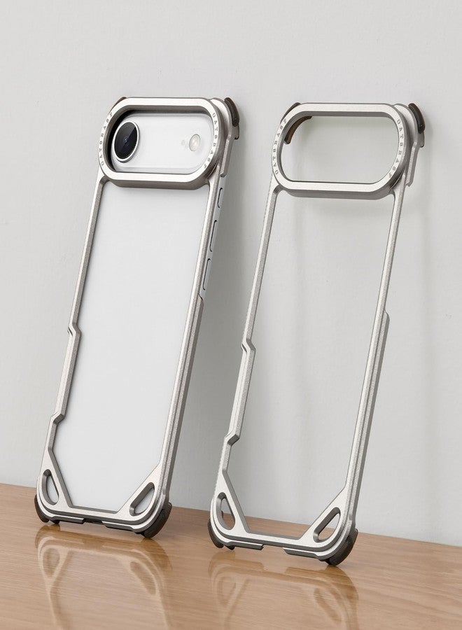 OATSBASF for 17 Bumper Case, No Back Design, Aluminum Frame Slim Fit, Compatible with MagSafe, 4 Corner Shockproof Protection (Natural Titanium, 17 Air) - Image 4