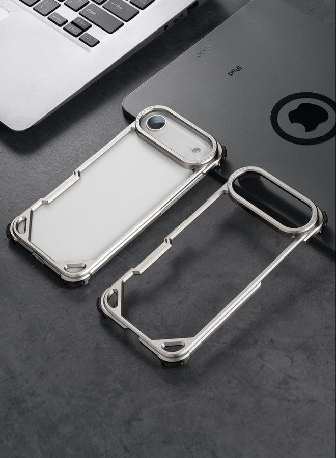 OATSBASF for 17 Bumper Case, No Back Design, Aluminum Frame Slim Fit, Compatible with MagSafe, 4 Corner Shockproof Protection (Natural Titanium, 17 Air) - Image 2