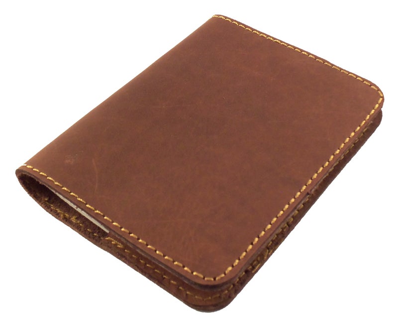 Rustic Ridge Leather Refillable Leather Pocket Notebook - Mini Composition Cover - Fits Standard 4.5 x 3.25 Mini Composition Book (Dark Brown) - Image 1