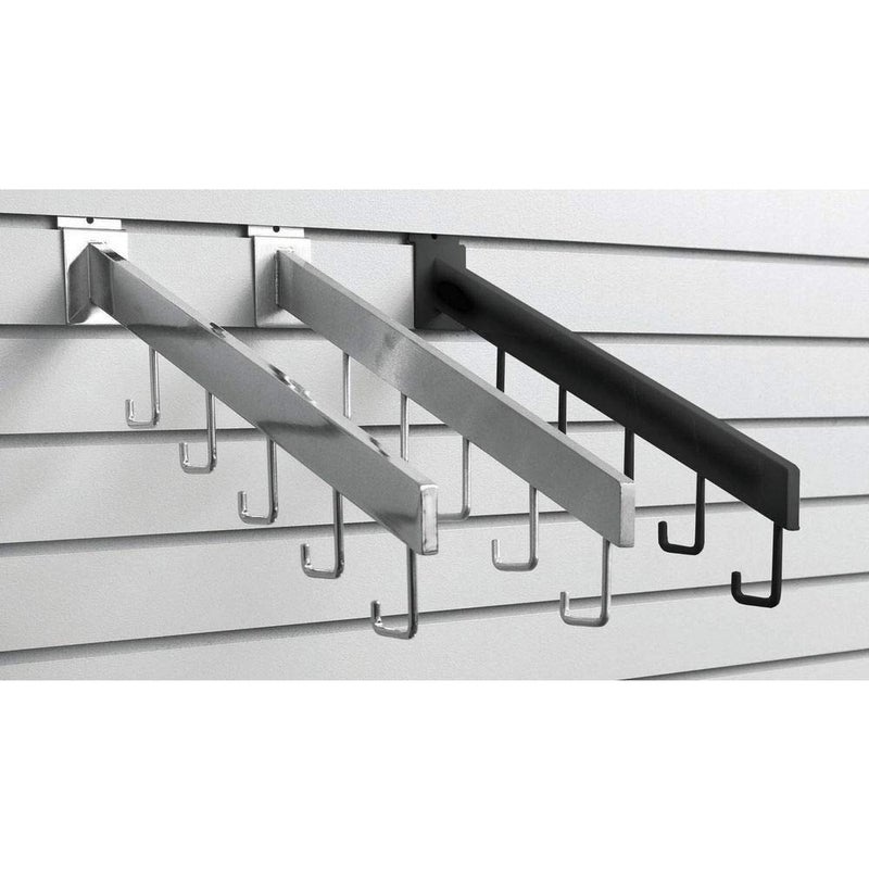 Econoco Waterfall Rectangular Tube 5 Hook For Slatwall Black - Image 2
