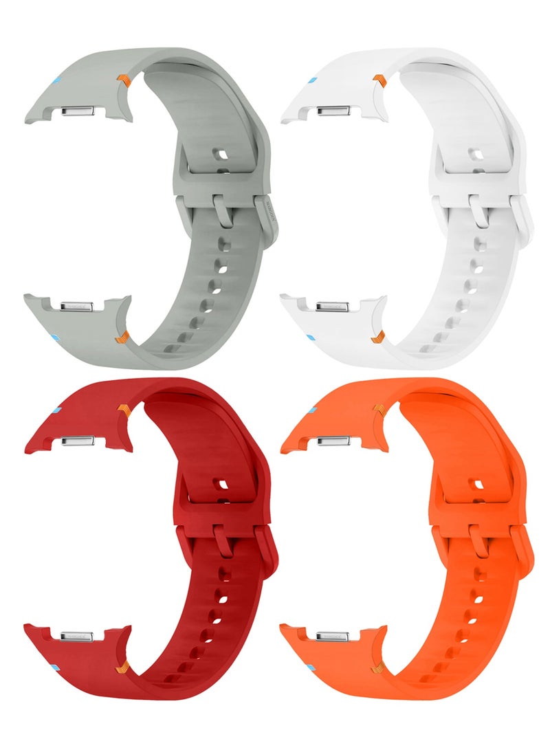 4Packs Sport Band for Galaxy Watch 8 40mm 44mm and Watch 8 Classic 46mm, Silicone Replacement Strap, M/L Size - Image 1