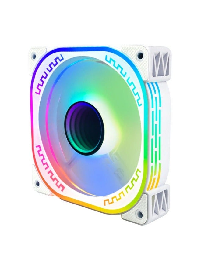 M MIAOYAN Chassis cooling fan 12cm computer chassis forward-turning radiator RGB forward-leaf fan CPU cooling air cooler - Image 1