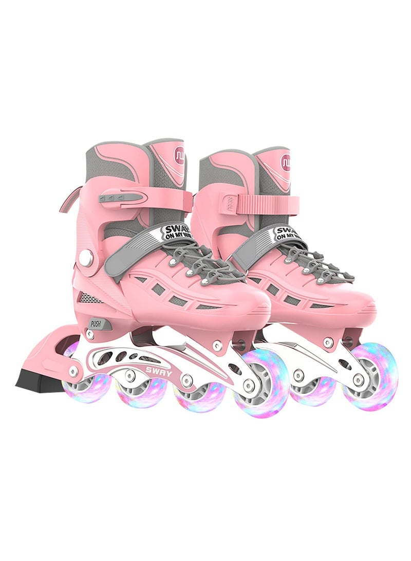 sway Inline Skates Kids Adjustable Roller Skate Shoes with Full Light Up Wheels - Image 1