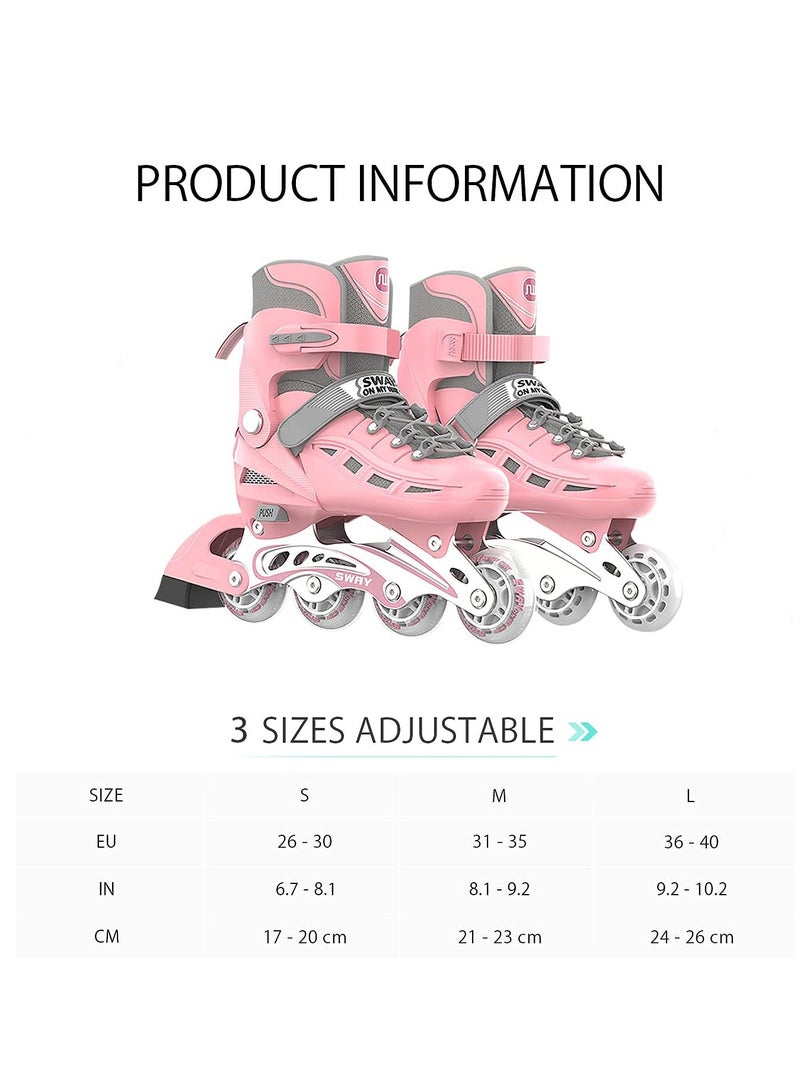 sway Inline Skates Kids Adjustable Roller Skate Shoes with Full Light Up Wheels - Image 2