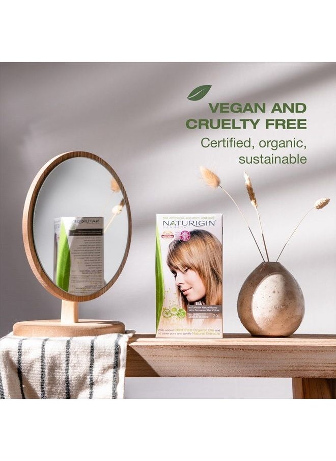 NATURIGIN - Copper Brown Hair Dye 4.6 - Permanent Hair Color 100% Grey Coverage - Certified Organic Natural Ingredients, Deeply Nourishes the Hair - Ammonia Free, Vegan, Long Lasting Results - Image 1