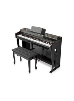 Megarya Professional Design Upright Digital Piano 88 Hammer Action Piano Superimposed Sound Effect USB Jack Electronic Organ Polished Finish (Polished Ebony)  - Image 1