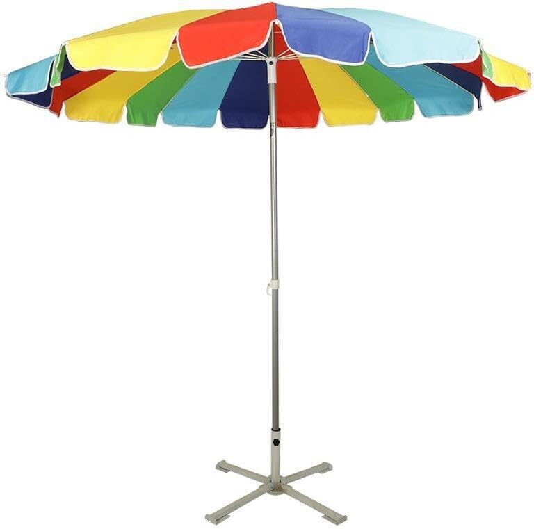 RAINPOPSON RAINPOPSON Outdoor Garden Umbrella With Stand Big Size Patio Garden Umbrella Multicolor 8Ft  - Image 1