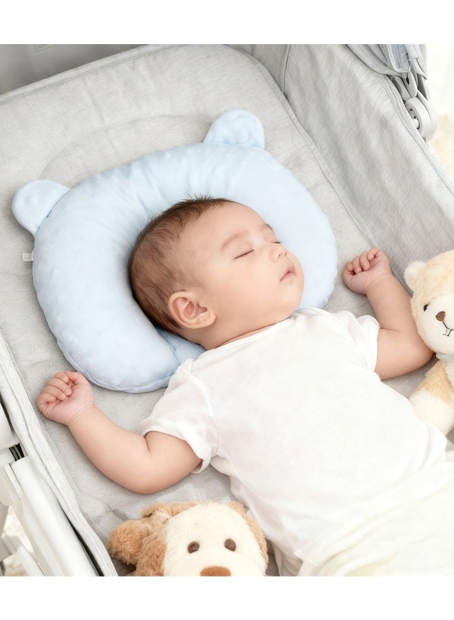 Portable Baby Pillow – Adjustable Ergonomic Pillow with Cute Heart Design, Soft Breathable & Hypoallergenic Pillow for Newborn Sleeping, Prevents Flat Head, Cozy & Washable - Image 3