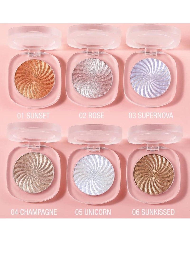 Tintark Cream Highlighter Makeup Palette Glow Highlighters Makeup Powder Suit for Cheeks Body Eyeshadow Silver Light Pink Rose Gold Purple Champagne Vegan Talc Free 02 - Image 2