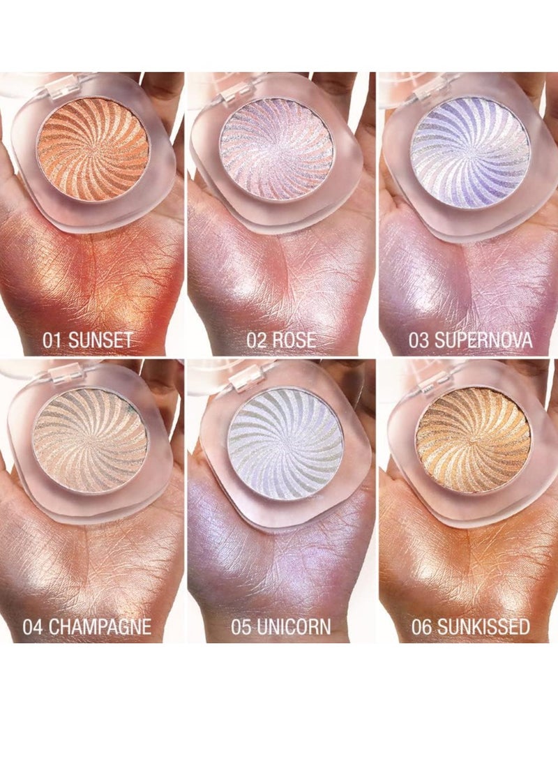 Tintark Cream Highlighter Makeup Palette Glow Highlighters Makeup Powder Suit for Cheeks Body Eyeshadow Silver Light Pink Rose Gold Purple Champagne Vegan Talc Free 02 - Image 3