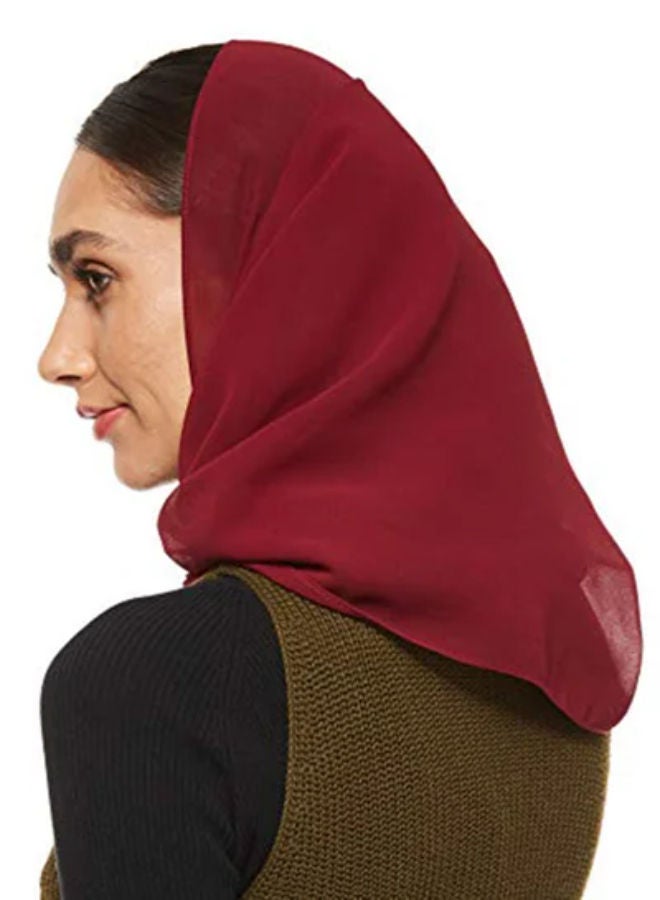 SHOPI Super Soft Chiffon Hijab Maroon - Image 2
