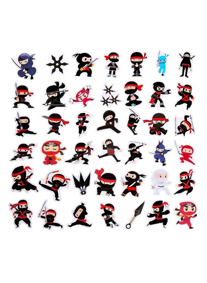 Cleverplay - 100 Pack Ninja Stickers for Kids,Ninja Party Favors, Vinyl Waterproof Stickers for Water Bottle Laptop Computer Phone - Image 1
