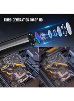 LENND Borescope Endoscope Inspection Camera,Handheld IP67 Waterproof Sewer Endoscope Camera - IPS HD Screen Borescope Portable Snake Camera with 5m Semi-Rigid Cord(2.4")  - Image 4