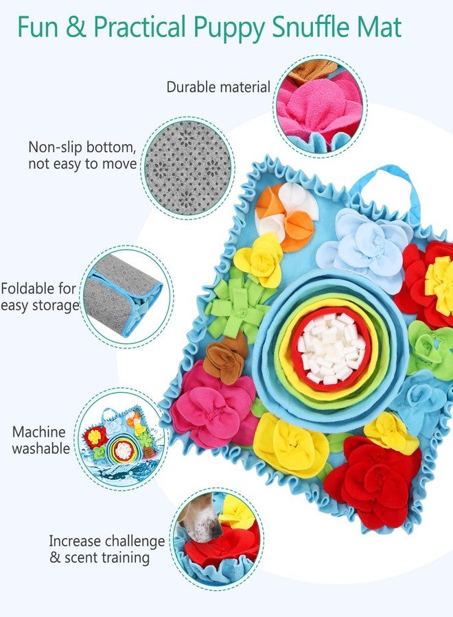 ORIA Snuffle Mat for Dogs, 20x20'' Slow Feeder Mat for Mental Stimulation & Boredom, Dog Puzzle Toy & Rabbit Foraging Mats with Anti-Slip Bottom for Small Medium Large Dogs Puppies Cats Rabbits - Image 4