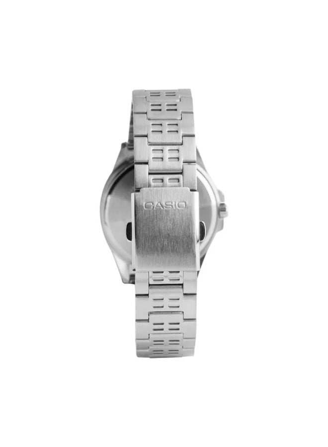 Casio MTP-E350D-7BVDF Men’s Analog Multi-Function Watch – White Dial, Silver Stainless-Steel Bracelet, Modern Classic Design - Image 4