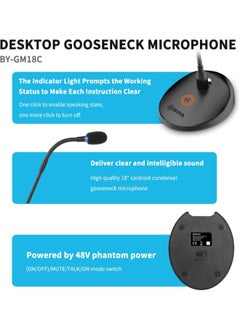 BOYA BY-GM18C Desktop Cardioid Gooseneck Microphone - Black  - Image 5