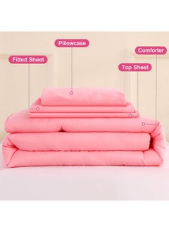 Wowelife Wowelife Toddler Bedding Set for Girls 4 Piece Ruffle Boho Tufted Fringe Pink Toddler Bed Comforter Sets Jacquard Bed Set Bed in a Bag with Comforter, Flat Sheet, Fitted Sheet, Pillowcase  - Image 5