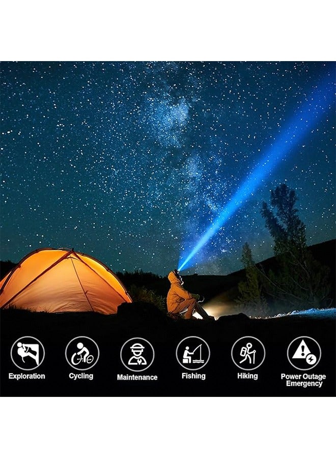 Rechargeable Headlamp High Lumen Bright LED Head Lamp with Red White Light Waterproof Headlight 6 Mode Head Flashlight for Outdoor Running Hunting Fishing Hiking Camping Gear - Image 4