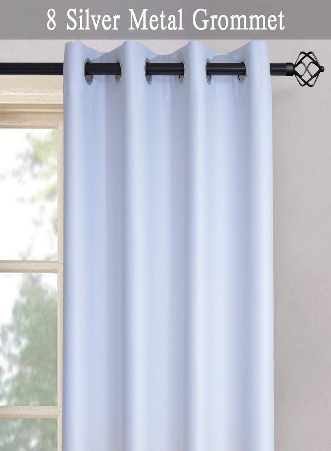 SimpleHome 84 Inch Long Ombre Blackout Curtains Gradient White and Black Room Darkening Eyelet Top Panels Thermal Insulated Grommet Window Drapes for Living Room/Bedroom (Black, 52W x 84L / 2 Panels) - Image 3