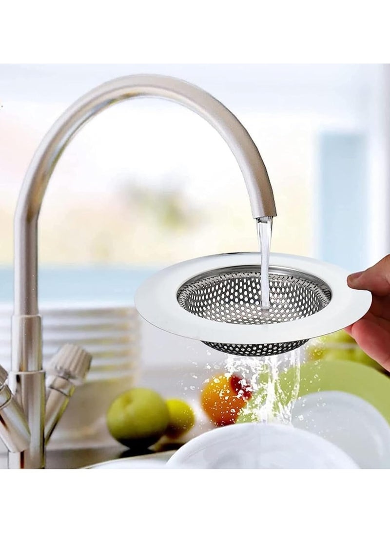 MultiStar Kitchen Sink Strainer Stainless Steel Hair Catcher Strainer Basket for Kitchen Sink Bathroom Tub Wash Basin Balcony Drain Hole 2 Pcs 11.5cm 9cm - Image 3