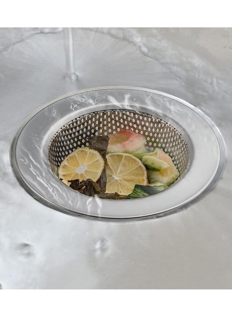 MultiStar Kitchen Sink Strainer Stainless Steel Hair Catcher Strainer Basket for Kitchen Sink Bathroom Tub Wash Basin Balcony Drain Hole 2 Pcs 11.5cm 9cm - Image 5