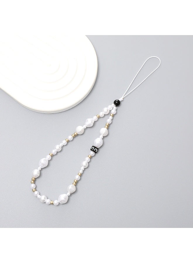 NIBEMINENT Phone Charm/ Chain Strap for Women Girls, Special Pearls Cell Phone Case Lanyard Wrist Strap  - Image 1