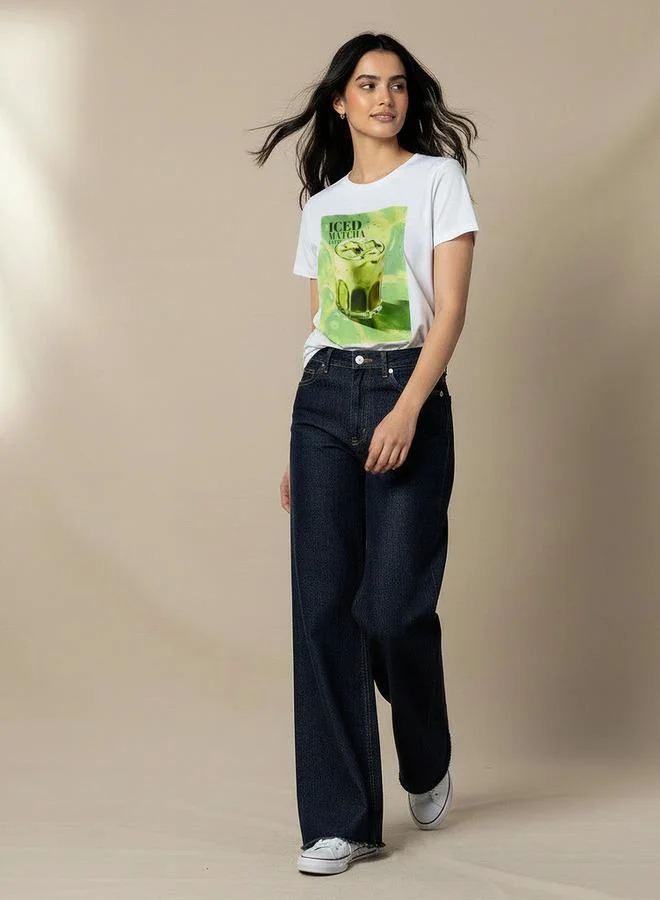 Splash FAV Regular Fit Cotton T-shirt with Graphic Print