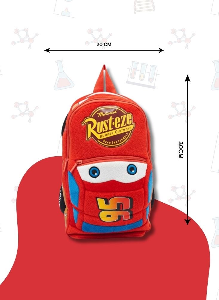 بريميم حقيبة ظهر ثلاثية الأبعاد من القطيفة بتصميم لايتنينج ماكوين للأطفال - حقيبة مدرسية ناعمة محشوة بتصميم سيارات ديزني بيكسار رقم 95 لمرحلة ما قبل المدرسة والسفر - Image 5