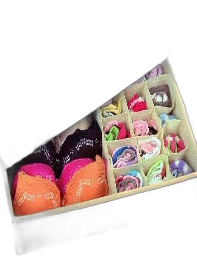 UNICRAFTS منظم تخزين الملابس الداخلية من يونيمارت الهند، منظم حمالات صدر أسود، طقم من قطعة واحدة UNI-P067UNI-P067 - Image 1