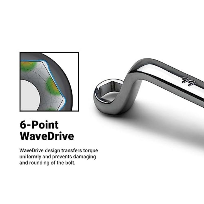 Brake Bleeder Wrench, Angled Double Box End, Metric - Image 3